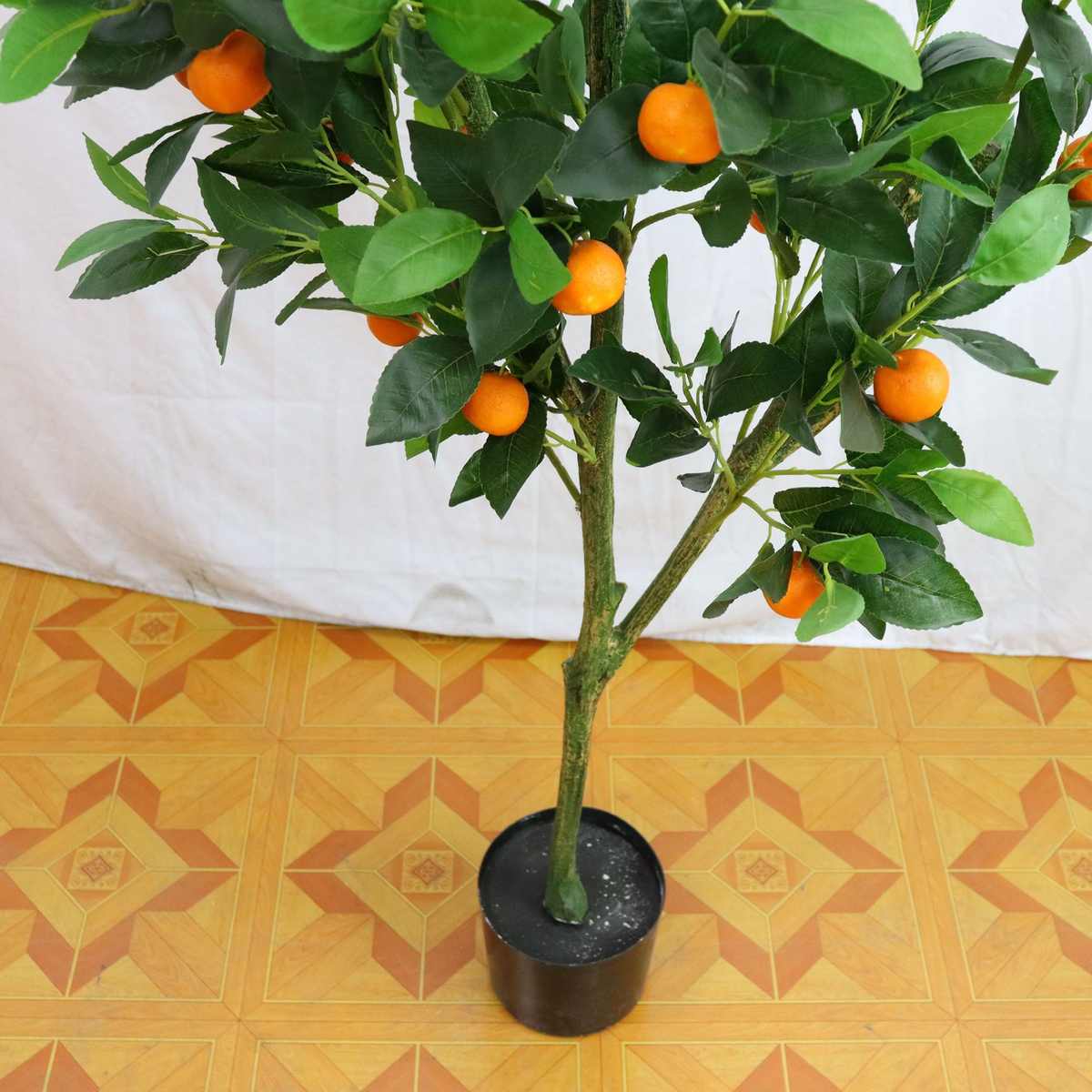 仿真植物橘子盆栽家居美陈落地招财水果树桔子树盆景现货工厂直发