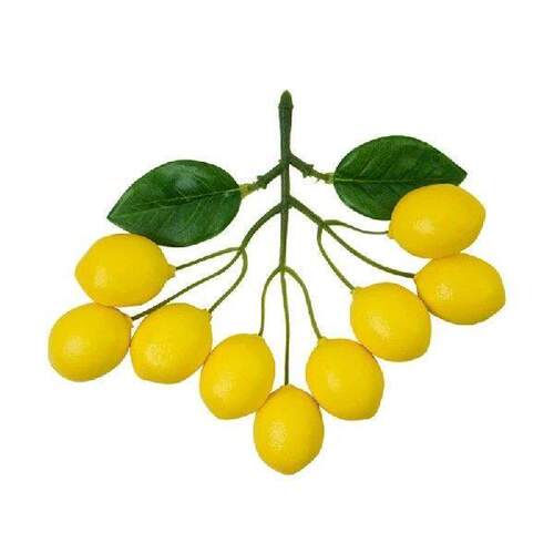 Artificial Lemons String, Vivid Faux Lemon Plastic Fake