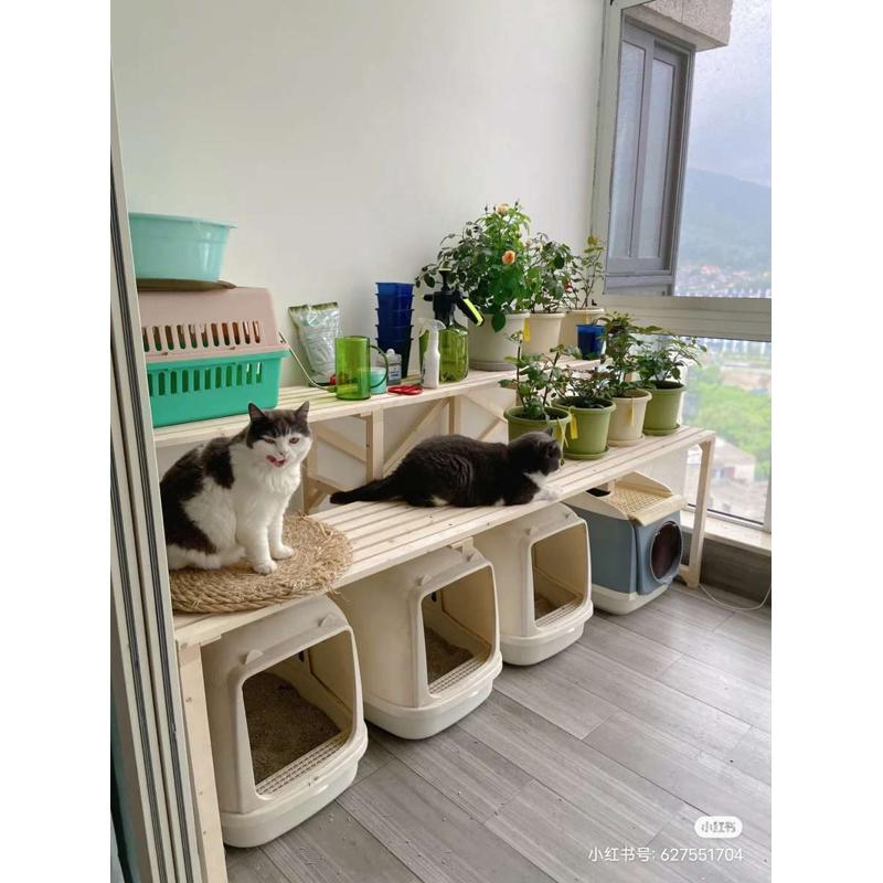 定制花架猫咪架阳台实木多层置物架落地式室内阶梯式花架收纳架