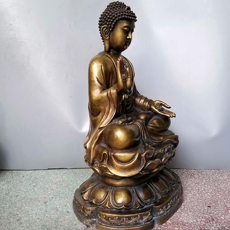 妙音铜艺铜大日如来佛祖铜像释迦牟尼佛铜器工艺摆件