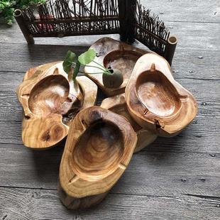 创意木头宾馆实木家用烟灰缸个性 根雕 多功能批发烟缸时尚 客厅中式