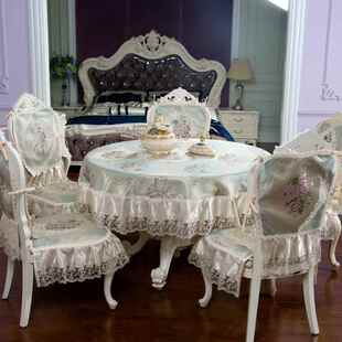 ?欧式桌椅子套JMD罩椅坐垫套餐防滑棉麻家用椅子垫上的坐四餐季通