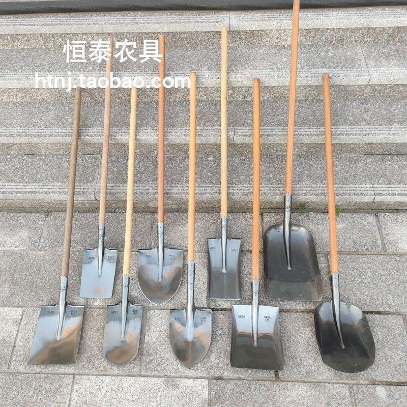 铁锹农用尖锹头方锹煤锹头圆铲子淬平铁火AIK锰钢小锹头加厚挖土图片
