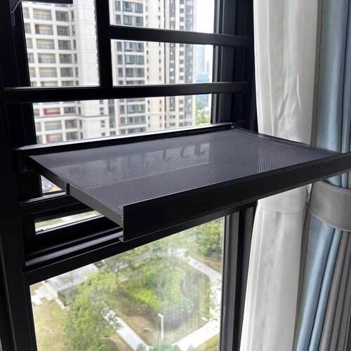 阳台伸缩隐形晾衣架窗户置物架晒鞋化妆室置物架浴室收纳层架厕所