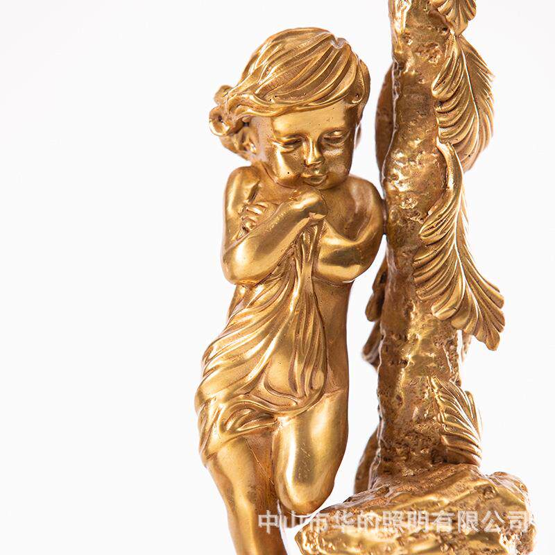 欧美式多头陶瓷铜配摆件客厅茶几玄关轻奢瓷烛台软装家居饰品摆设