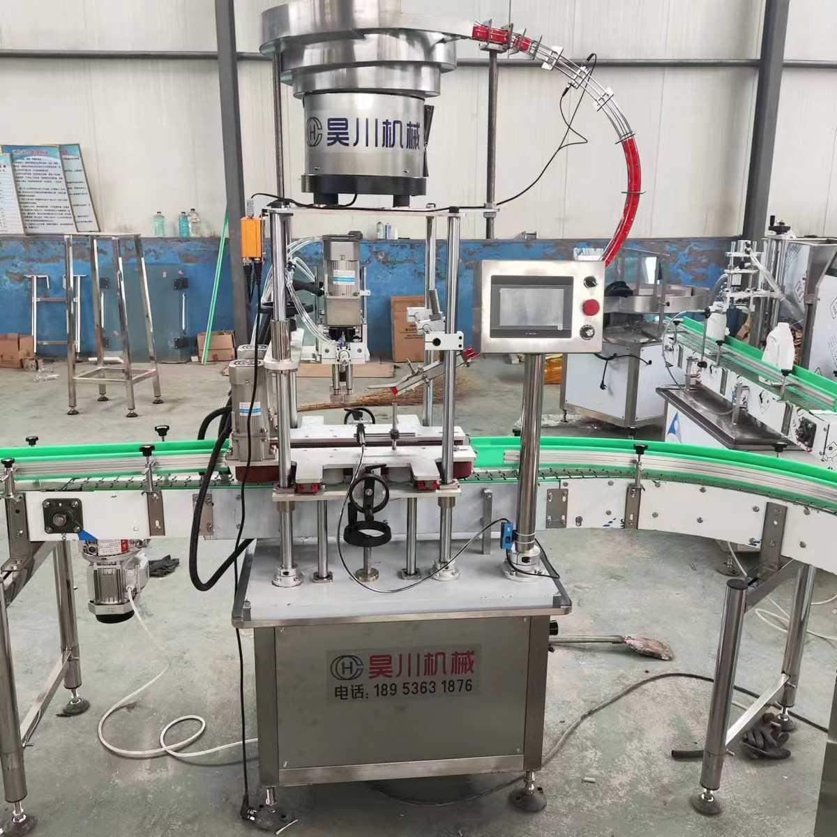 全自动塑料盖四轮搓盖机旋盖机封口机螺纹盖自动封口机连续封口机