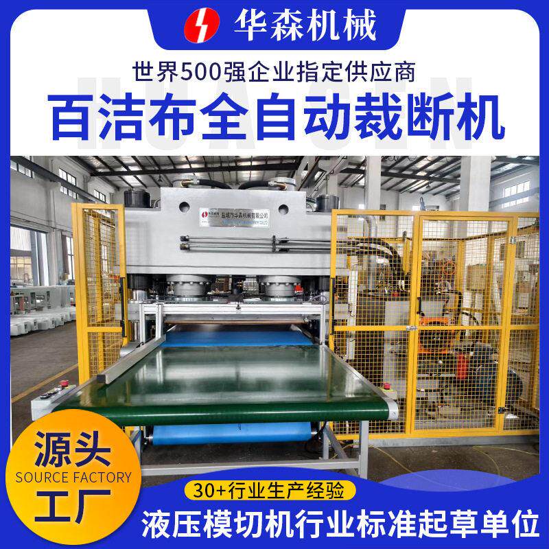 华森 定制木浆棉百洁布全自动裁断机厂家供应洗碗布自动下料机