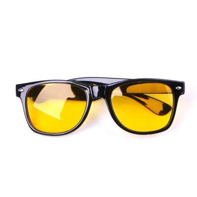 Yellow Lenses Night-Vision Glasses 男女米钉太阳镜夜视眼镜