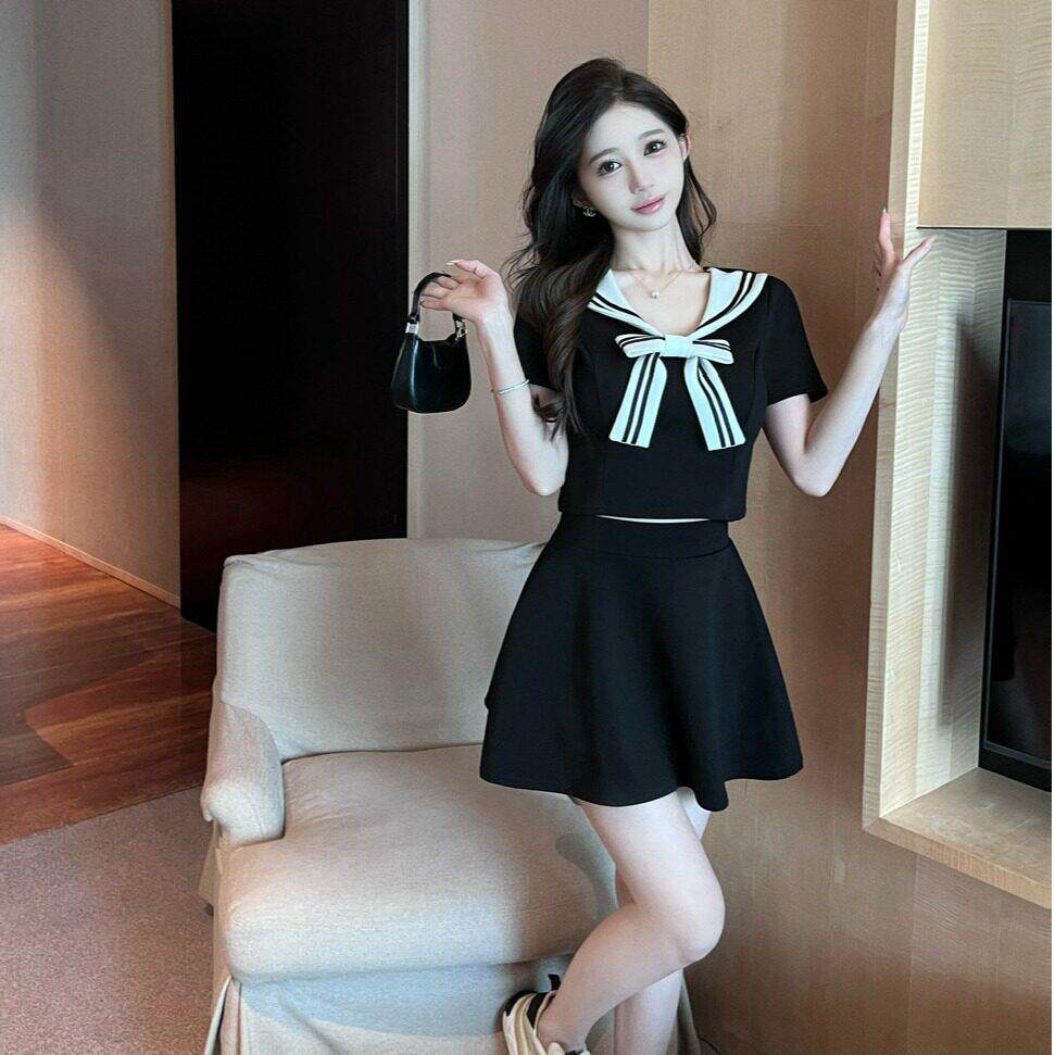 夜场上班两件套女制服桑拿足浴会所修身工作服连衣裙夏性感