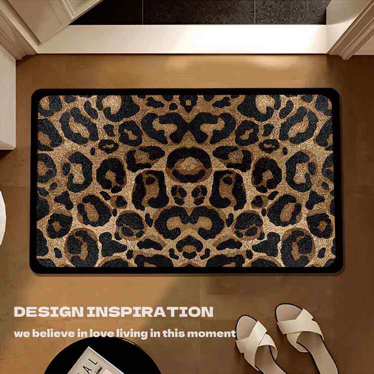 新款豹纹硅藻泥地垫卫生间门口耐脏免洗家用浴室吸水速干防滑脚垫