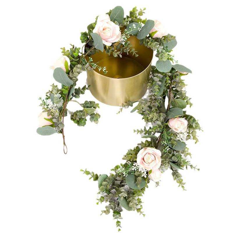 尤加利花藤 壁挂桉树叶玫瑰花仿真花藤条仿真绿植,鲜花速递/花卉仿真/绿植园艺,仿真绿植,淘宝优惠券,粉丝福利购,淘宝优惠卷