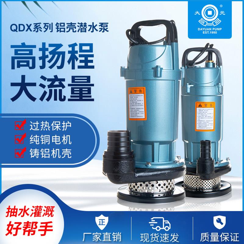 大元QDX潜水泵家用井用滴灌220V单相工业农用灌溉高扬程抽水喷泉