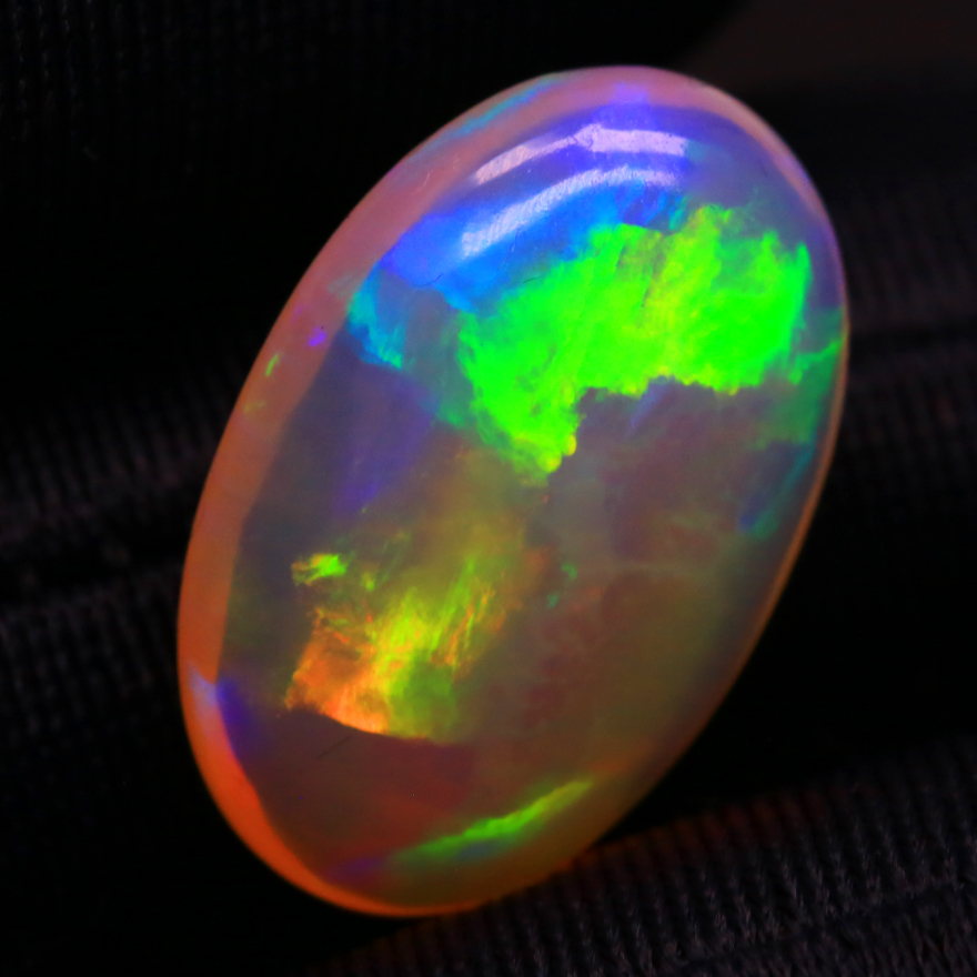 收藏级7.8ct老矿天然水晶欧泊戒面裸石彩宝贵宝饰品礼物国检证书