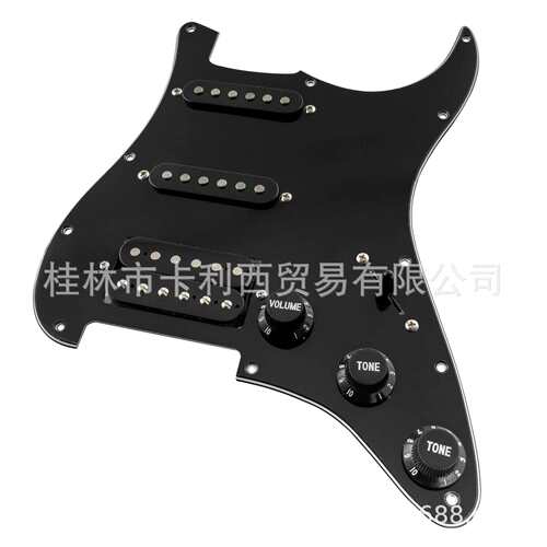 电吉他ST线路总成套装HSS不切单-A5磁铁拾音器护板方形开关单单双
