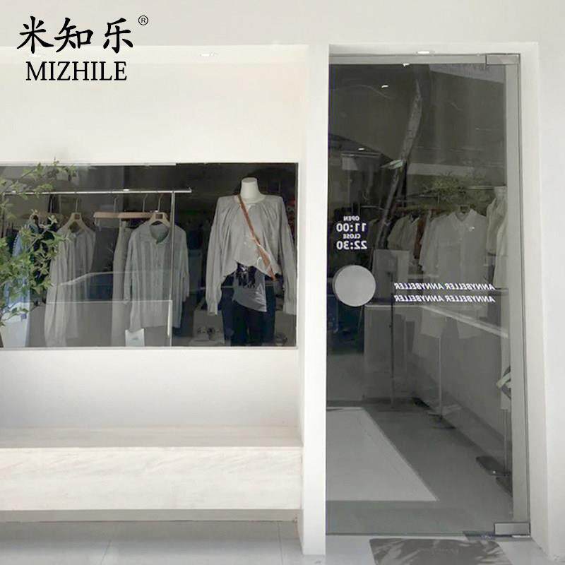 圆方形简约现代实心铝合金玻璃门大门把手推拉实木服装店把手定制