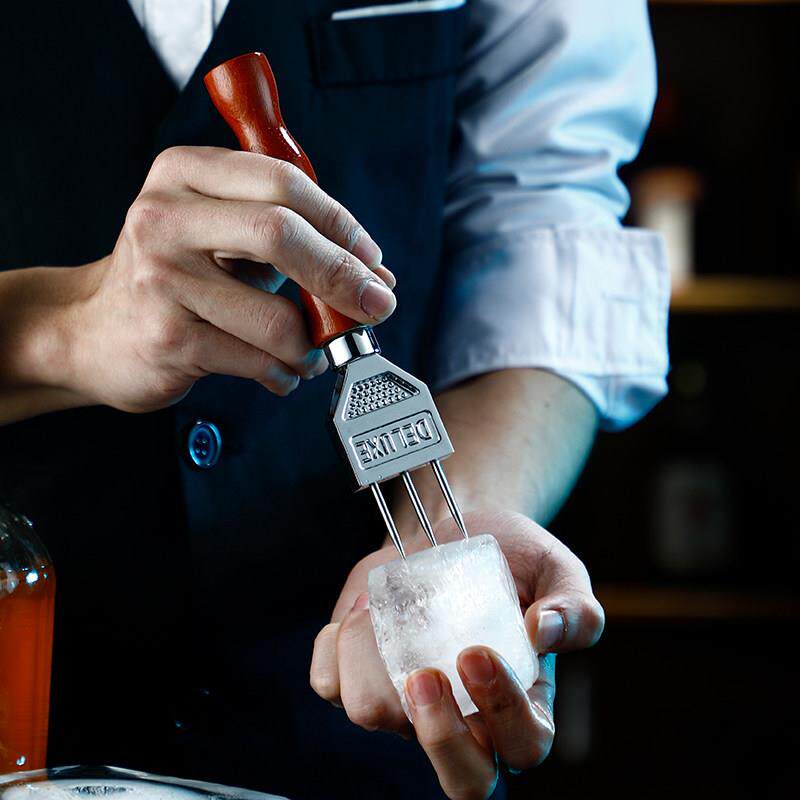 调酒师冰锥  三叉戟酒吧破冰凿冰器威士忌冰球三头锥调酒碎冰工具