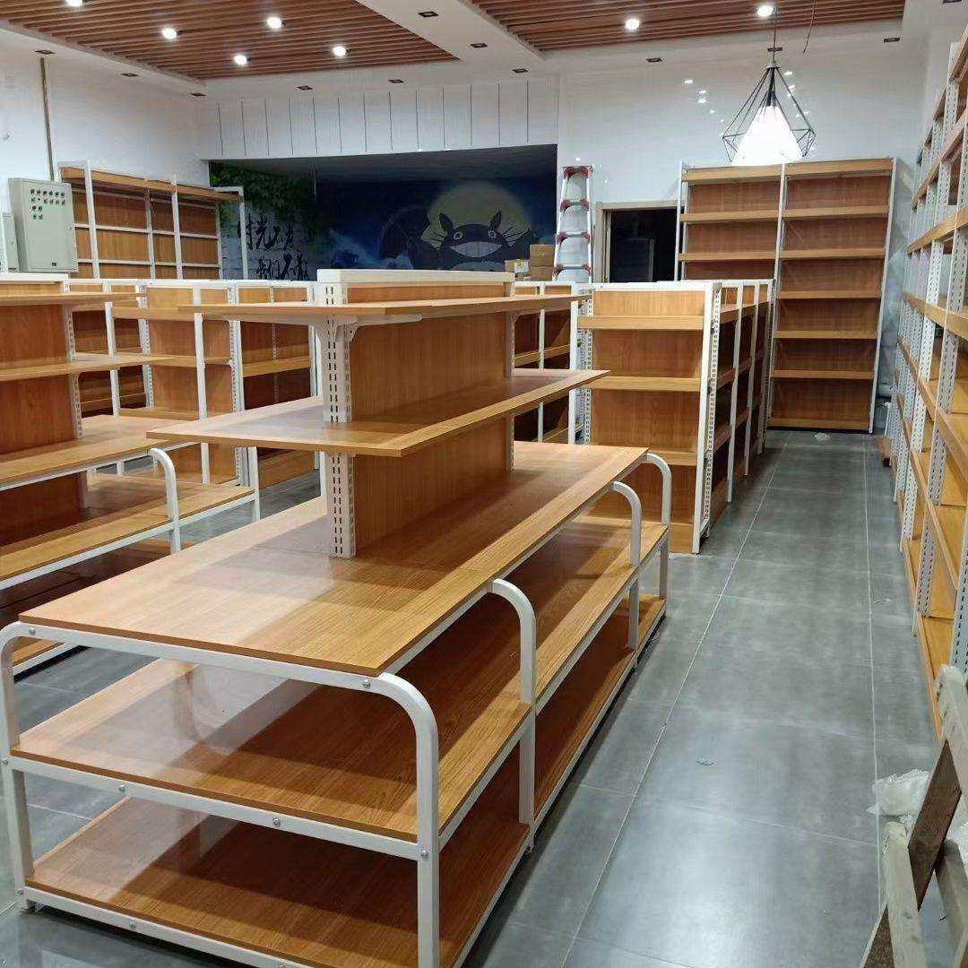 文具店货架展示架书店超市靠墙晨光展示柜中岛流水台文具店用货架