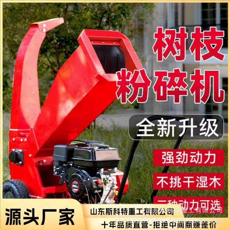 小型木材粉碎机电动碎枝机物业绿化枝条破碎机树叶树枝粉碎机