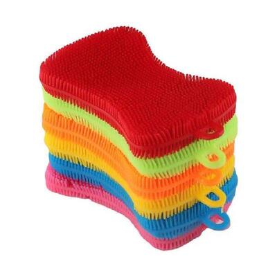 Cleaning Tool Double Sided Silicone Dishwashing Brush Soft