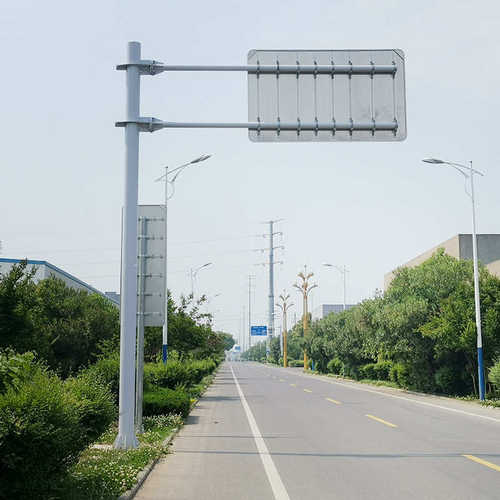 公路F型标志杆 F型标志牌立杆交通标志杆 单悬臂交通标志杆F杆