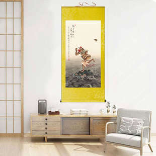 魁星点斗图魁星踢斗挂画文曲星画像字画玄关书房装饰画客厅卷轴画