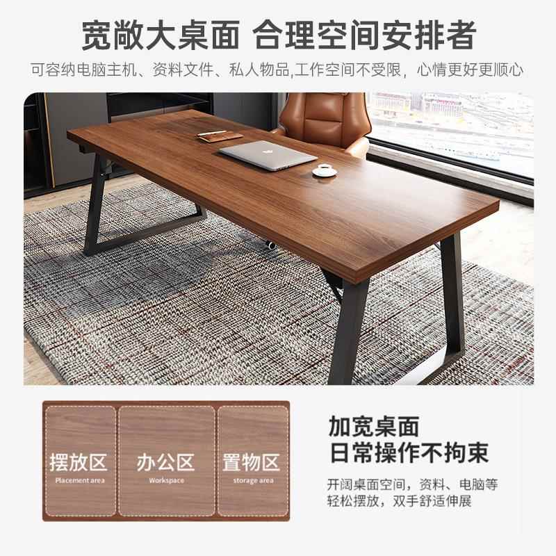 电脑桌HXX会议长桌台办公桌奢lof式t洽谈桌桌简易工轻作台双人长