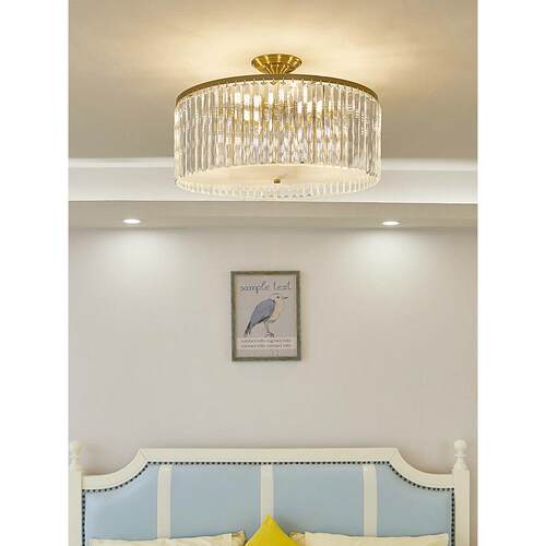 采购产品卧室灯，吸顶灯，轻豪华水晶灯，简单现代圆形房间灯，入