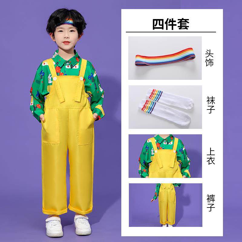 正品小生运抱动学会开 装幕式服装合唱舞蹈婴袋裤套六一儿童啦啦