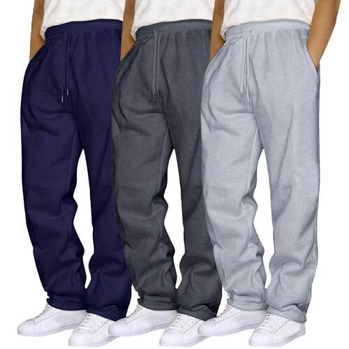 Mens 3 Pack Sweatpants Baggy Running Sports Pants Loose