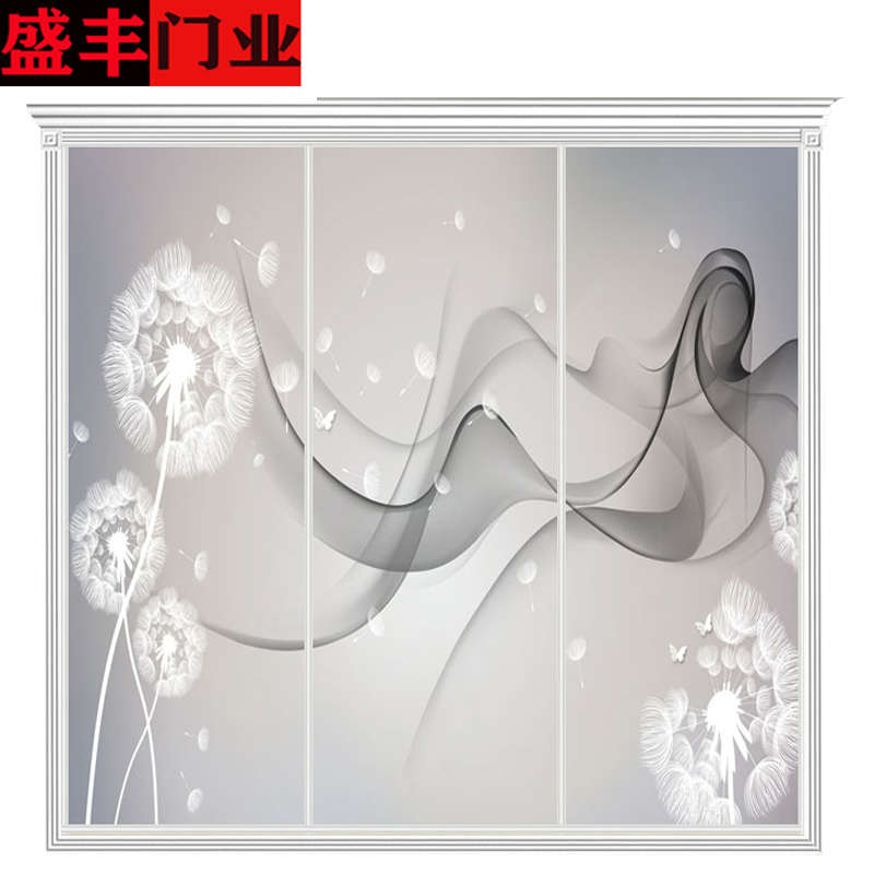 定制衣柜钢化防爆玻璃移门衣橱推拉门强化壁柜门滑动门衣帽间趟门