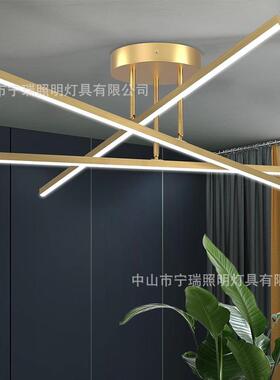 亚马逊客厅吸顶灯现代简d约l极房简697主卧室灯长线条间灯e灯吊灯