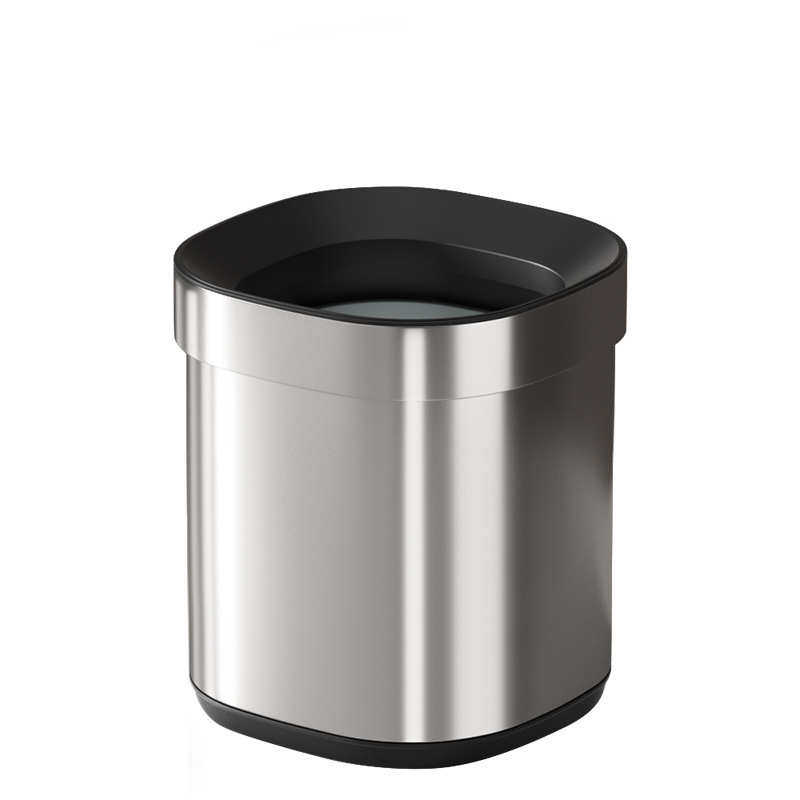 不锈钢垃圾桶家用厨房卧室客厅卫生间无盖大敞口高级感创意大容量
