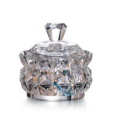正品水晶首盒饰水梳晶摆玻璃糖果罐储物罐收纳盒妆台装饰摆件样板