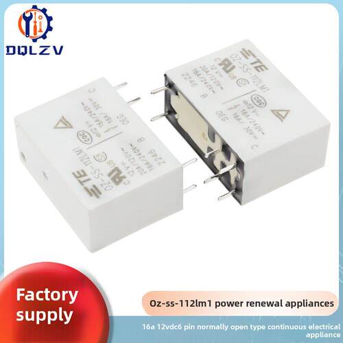 新原装 0Z OZ-SS-112LM1 12VDC 16A 变频器功率继电器 240V 6脚