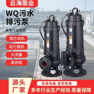 WQ潜水排污泵抽水泥浆泵排污泵高杨程污水提升泵农用排污潜水泵