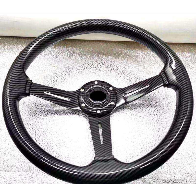 13寸14寸碳纤维方向盘通用改装赛车方向盘个性改装steering wheel