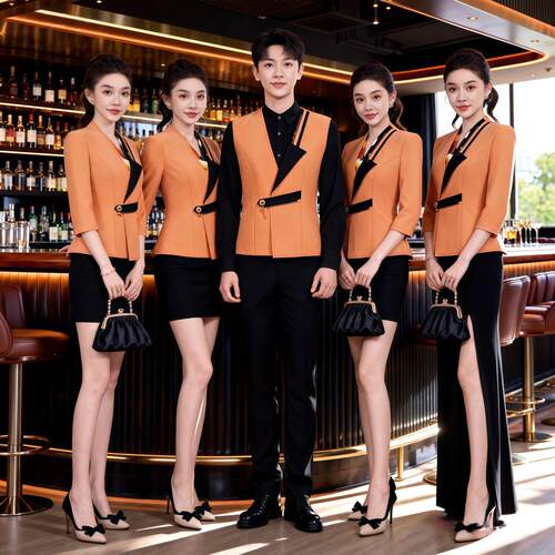 高端夜场酒吧KTV包厢公主少爷工装酒店台球室服务员男女工作服秋
