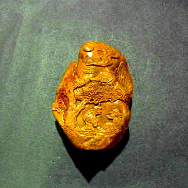 正宗福建寿山石鹿目田黄深山访友小摆件收藏品博古石斋厂家直销