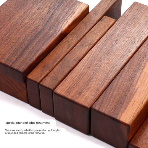 进口北美黑胡桃木块长方形实木板整木底座圆角木料手工雕刻原木