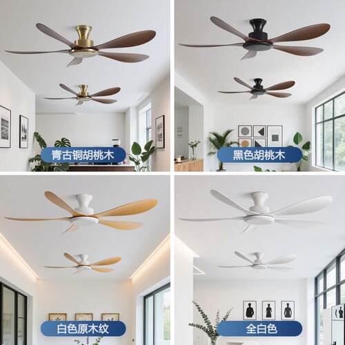 吊吊吸顶扇大风力超静音扇用客家厅餐厅中古风复古电镀吊顶电998