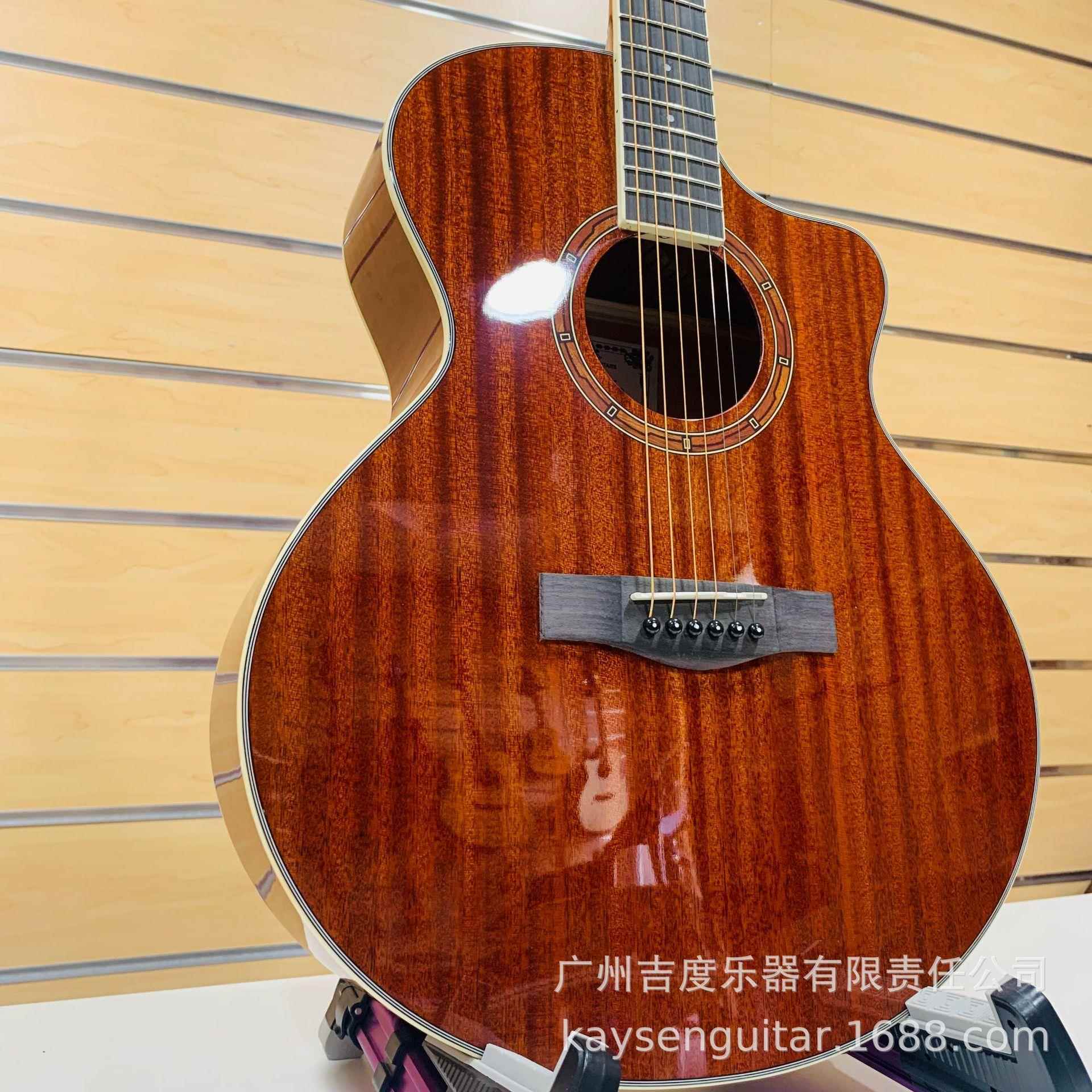 器厂家热40寸手工擦色吉他亮光质电箱TS430-N卖吉他高乐品JITA玫