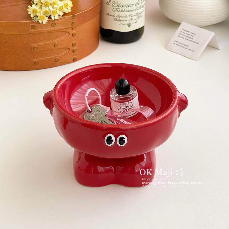 办公桌装饰摆件桌面改造好物收纳盒女生工位神器入户玄关钥匙收纳