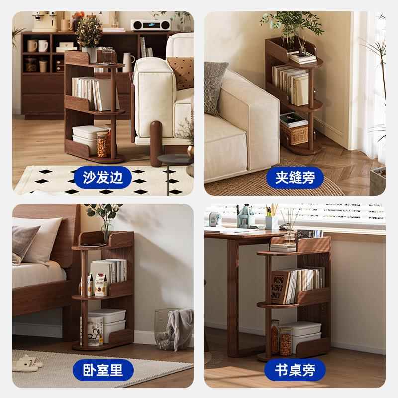 沙发边几家用客厅侧边柜简易超窄小型创意迷你收纳实木床头置Tω