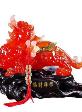 仿玉貔貅家居饰品招财貔貅树脂工艺品摆件客厅店铺摆件开业礼品