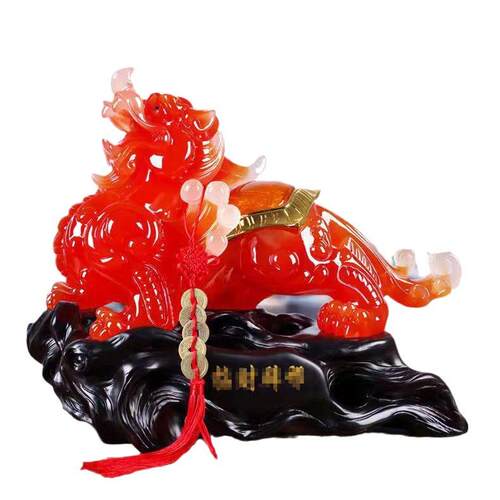 仿玉貔貅家居饰品招财貔貅树脂工艺品摆件客厅店铺摆件开业礼品