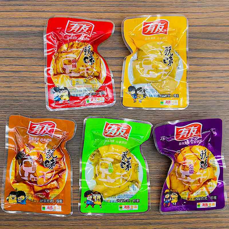 重庆特产有友豆干500g散装麻辣五香泡椒香菇豆干多口味休闲零食