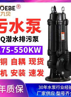 wq潜水排污泵65WQ25-15-2.2kw小区工程排水铸铁污水泵自吸泵