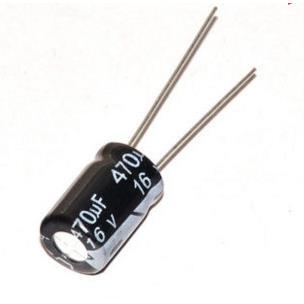 电解电容16V470UF体积8 12MM直插铝电解电容