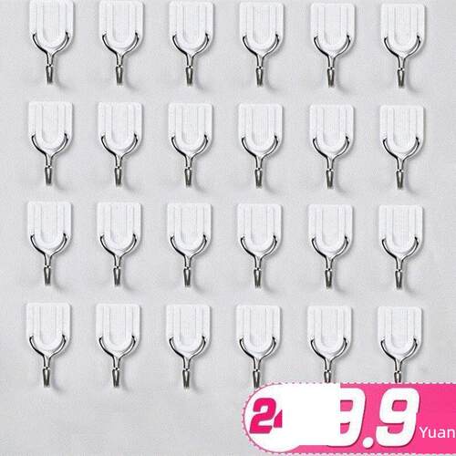 White wall hooks wall hanging glue stick can not pull off