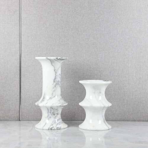 轻奢创意天然大理石花器摆件客厅酒店样板间售楼处桌面花瓶装饰品